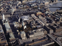  Centralstationen, Klarabergsgatan, Hötorgsskraporna och Sergels torg.