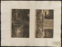 Anordning framför rådhuset på Stortorget från vilken stadens magistrat lät servera allmänheten vin || Torn på torget i norra förstaden uppfört av samma magistrat