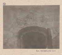 Foto av de nyupptäckta målningarna på Läckö slott, 1907