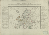 Neue Karte von Europa welche die merkwärdigsten Produkte und vornehmsten Handelsplätse nebst ....[Kartografiskt material]