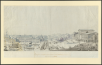 Drottningholm, med de af konung Gustaf III tilltänkte, men aldrig verkstälte byggnader och prydnader.[Bild]