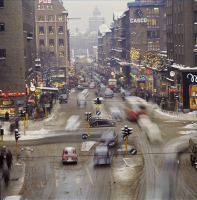 Sveavägen och Kungsgatan.