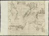 Några små pass-chartor som uti större bestick innehålla Stockholms leeden, samt Blekings-custen, item oeresund, så wäl som farwattnet till Stralsund ....[Kartografiskt material]