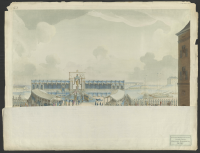 [Hyllning av kung Karl XIII vid Gustaf III:s staty den 1 juli 1809].