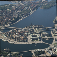 Gamla stan i förgrunden och Södermalm i bakgrunden