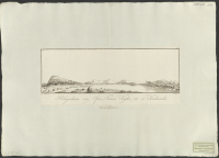 Belägenheten omkring Öfver-Torneå Kyrka, sedd vid Kauliranda.[Bild]