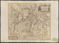 Charta som visar belägenheten så wäl af de siöar och strömmar hwilka til segelfartens inrättande imellan Götheborg wid Westerhafwet til Norrköping eller Söderköping wid Östersiön äro tjenande, ...