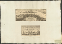 Schwedische Bombardirung der Festung Dünamunde welche A 1701 de. 21- 11 December wider erobert worden..[Bild]