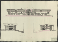 Genomskärning af det tillämnade nya slottet på Haga.[Bild]