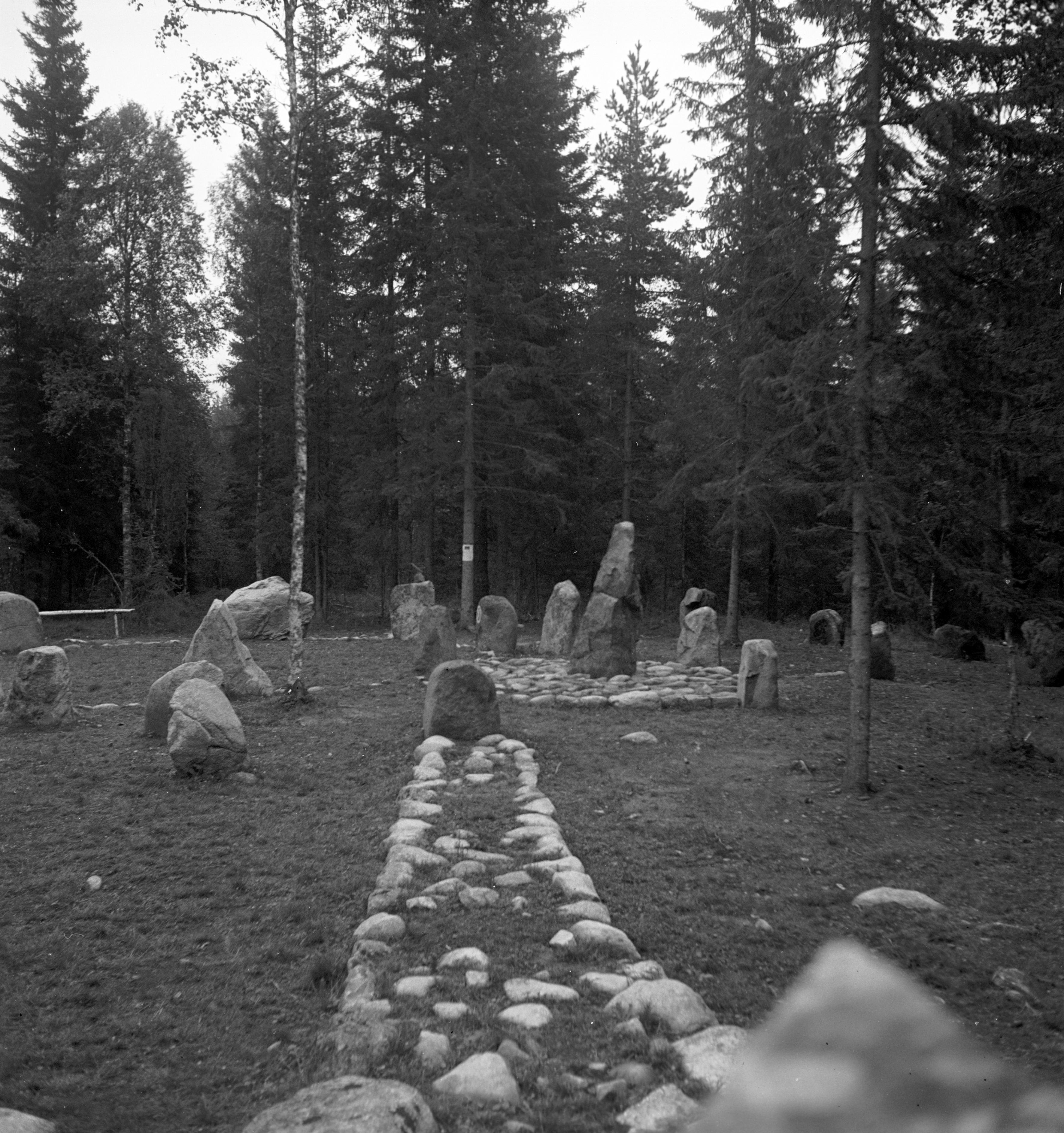 Mårten Sjöbeck, Fagertofta, gravfält från järnåldern, del av treuddig stensättning