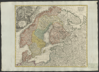 Scandinavia complectens Sueciæ, Daniæ et Norvegiæ, Regna.[Kartografiskt material]