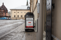 Exteriör av biblioteket och arkivet