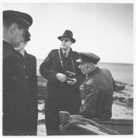 Fardhem samtal vid stranden