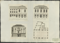 Face de l'Eglise françoise reformée de Stockholm, du Côté du Stora Gråmunkegränd..[Bild]