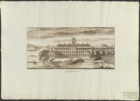 Sturefors från öster, sådant det ter sig efter det gamla slottets nedbrytande