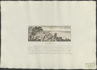 Avbildning av den sköna och minnesrika plats, där de gamla svearna och göterna valde sina konungar och till minne därav lade inhuggna stenar, så kallade Moorasteen.