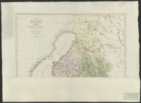 Charta öfver Storfurstendömet Finland utgifwen på Friherre S. G. Hermelins anstalt och omkostnad..[Kartografiskt material]