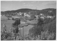 Kinna, utsikt över Viskan och industriområdet