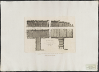 Ritning af en gammal graf funnen och raserad på Axvalla hed, Skaraborgs län år 1805.