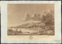 Utsigt af staden Tavastehus i Finland, ifrån siösidan.[Bild]