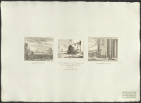 Fons S:ti Sigfridi apud Husabyense Monasterium in Kinnensi territorio Vestro-Gothia, in quo Rex Olavus Skåttkonung à Sigfrido baptizatus Anno Chr. 1012. || Husaby 1787. || Regis Olavi Skåttkånungs eiusq coniugis sepulcrale monumentum in coemiterio Templi Husabyensis a templi frontee qua turris surrigitur.