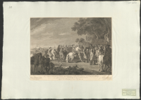 Greve Magnus Stenbock kapitulerar i Tönningen den 6 maj 1713.[Bild]