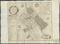 Charta öfwer Upsala Stad No II.Med Kongl. Maijts allernådigaste privilegio utgifven i Stockholm år 1770 af J. Brolin.