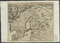 La Scandinavie ou sont les Royaumes de Suede, Danemark et Norwege.[Kartografiskt material]