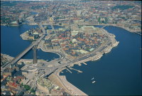 Gamla stan, slussen och Stockholm City.