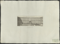 Stockholms slotts norra länga som på den högmäktige konung Karl XI:s tillskyndan och bekostnad uppbyggdes från grunden år 1693, interiör av borggården.