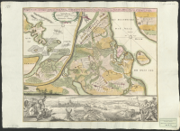 Prospekt, Grundriss und Gegent der Vestung Stralsund, wie solche d 15 julii 1715 von den Nordischen alierten ist belagert worden.[Bild]