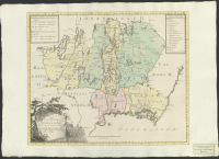 Charta öfwer Kronobergs och Blekingens höfdingedomen.med Kongl. Maÿ:ts nådigste tillstånd, utgifven af dess landmäterie contoir, år 1788.