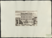 Den vittberömde herr baronen och hovmarskalken N. Tessins palats i Stockholm sett från slottet och torget